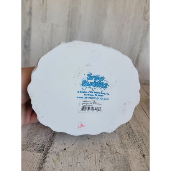 Encore Snowman Buddies penguin hockey collectible Xmas home decor figure - Picture 8 of 8